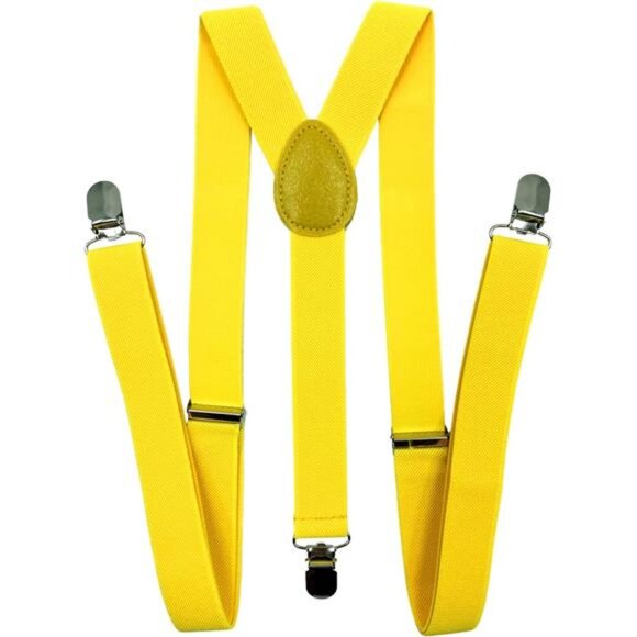 Suspenders for Women and Men | Elastic, Adjustable, Y-Back | Pant Clips, Tuxedo - Picture 1 of 7